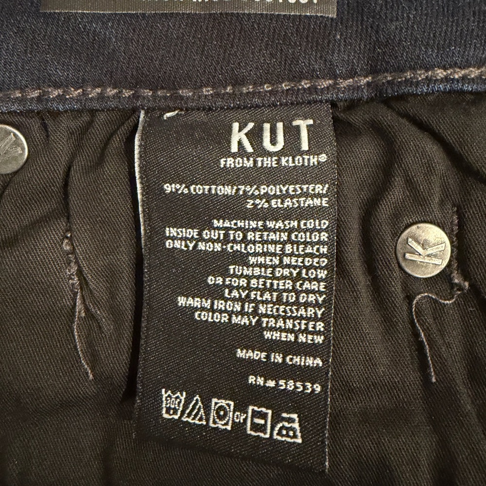 Kut From The Kloth Natalie Bootcut Jeans Dark Wash Stretch Denim Size 2 - Picture 4 of 6